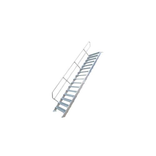 Krause Ipari lépcső 600mm 45°  bordázott alu fokkal 4 fokos